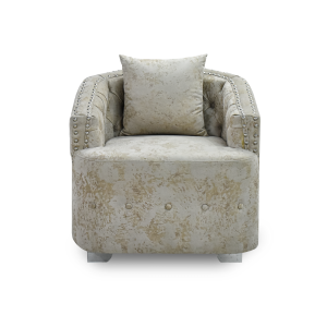 Poltrona chester lino beige, patas de madera - Muebles en Medellín | Poltrona