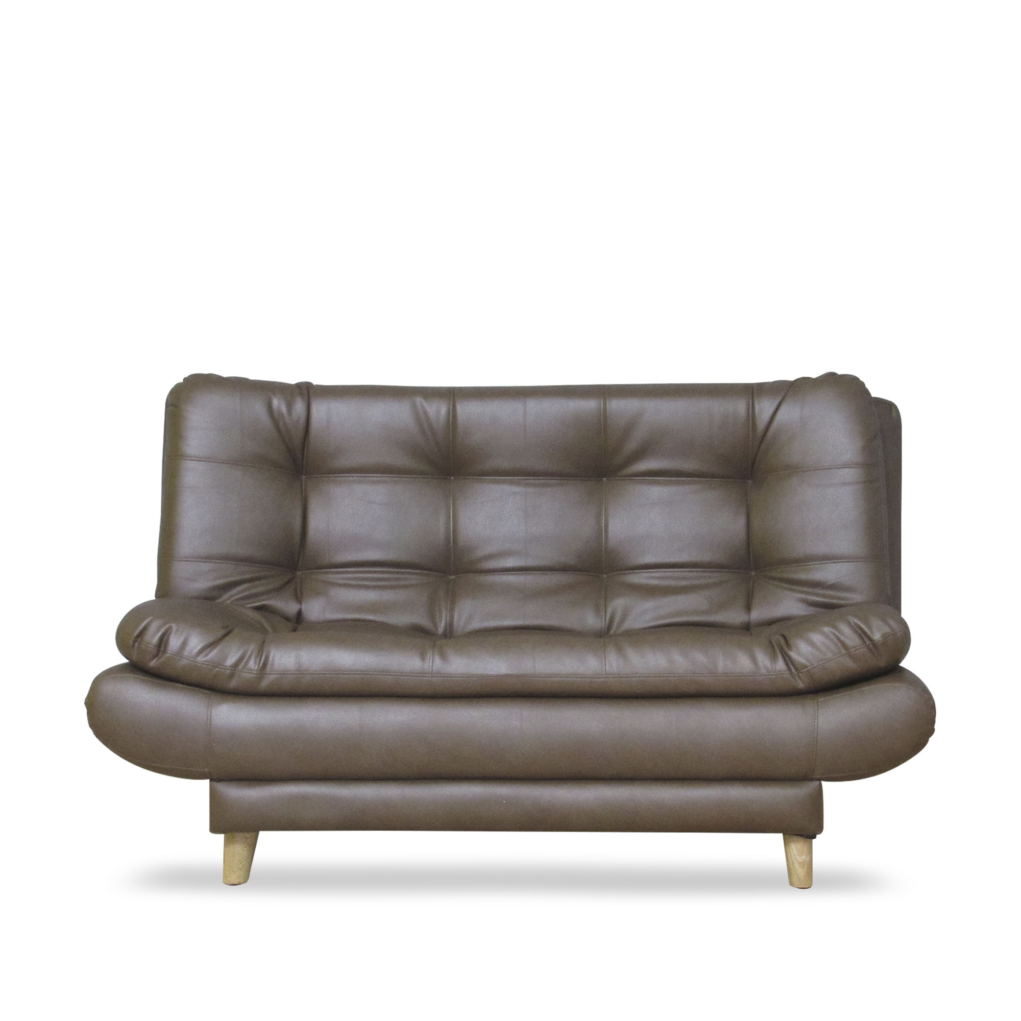 Sofacama moltochic mini sintetico chocolate, patas de madera - Muebles en Medellín | Sofacama mini