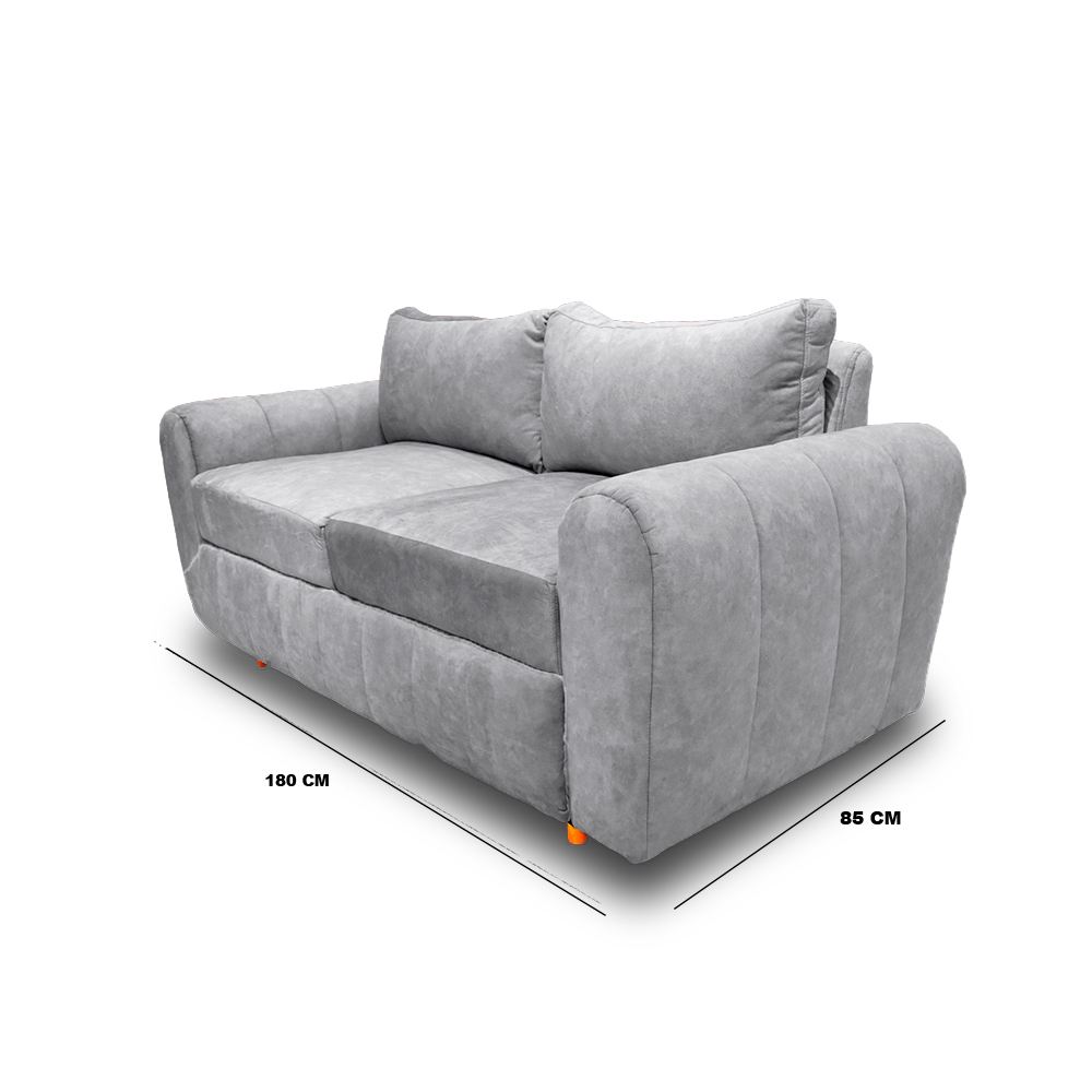 Sala espiga lino gris, patas de madera - Muebles en Medellín | Sala