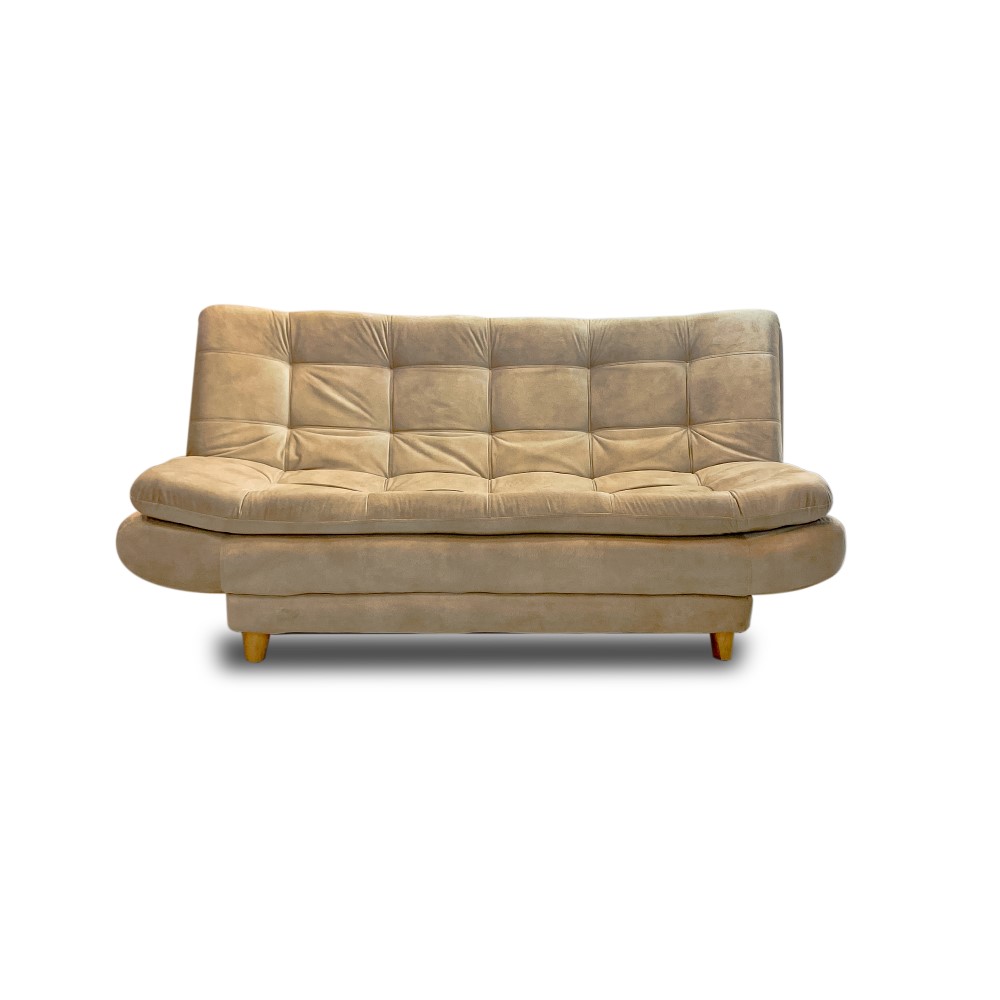 Sala damasco jumbo lino beige, patas de madera - Muebles en Medellín | Sala