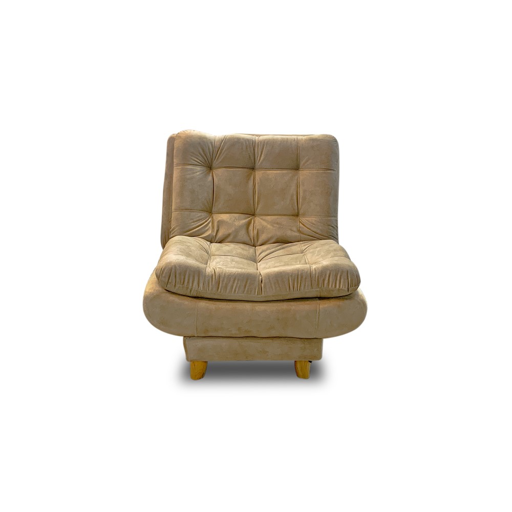 Sala damasco jumbo lino beige, patas de madera - Muebles en Medellín | Sala