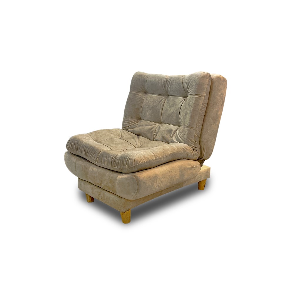 Sala damasco jumbo lino beige, patas de madera - Muebles en Medellín | Sala