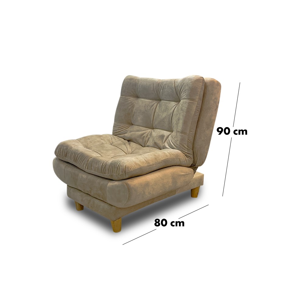 Sala damasco jumbo lino beige, patas de madera - Muebles en Medellín | Sala