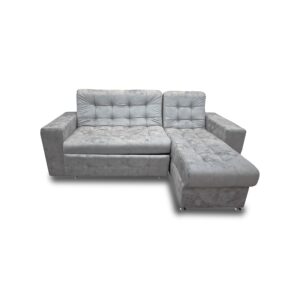 Sala modular baul lino gris, patas metalicas - Muebles en Medellín | Sala