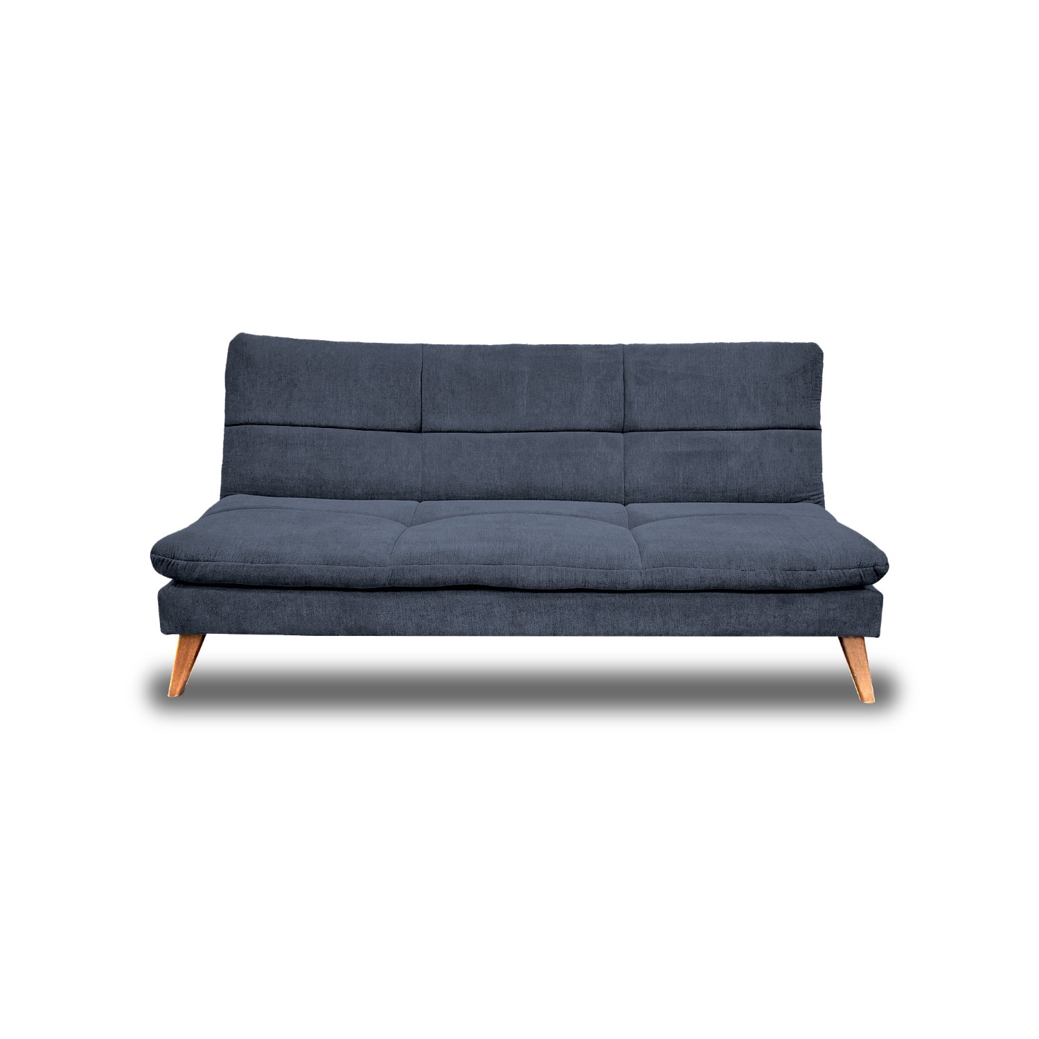 Sofacama peggy lino grafito, patas de madera - Muebles en Medellín | Sofacama