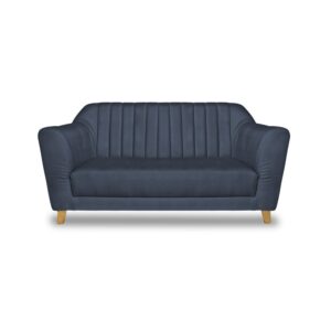 Sofa stanley 2 puestos lino grafito c/b, patas de madera - Muebles en Medellín | Sofá