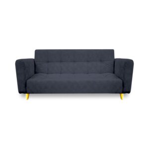 Sofacama denis lino grafito, patas de madera - Muebles en Medellín | Sofacama
