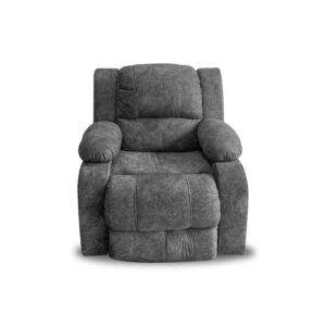 Silla reclinomatic lino gris eléctrica, base metálica - Muebles en Medellín | Poltrona