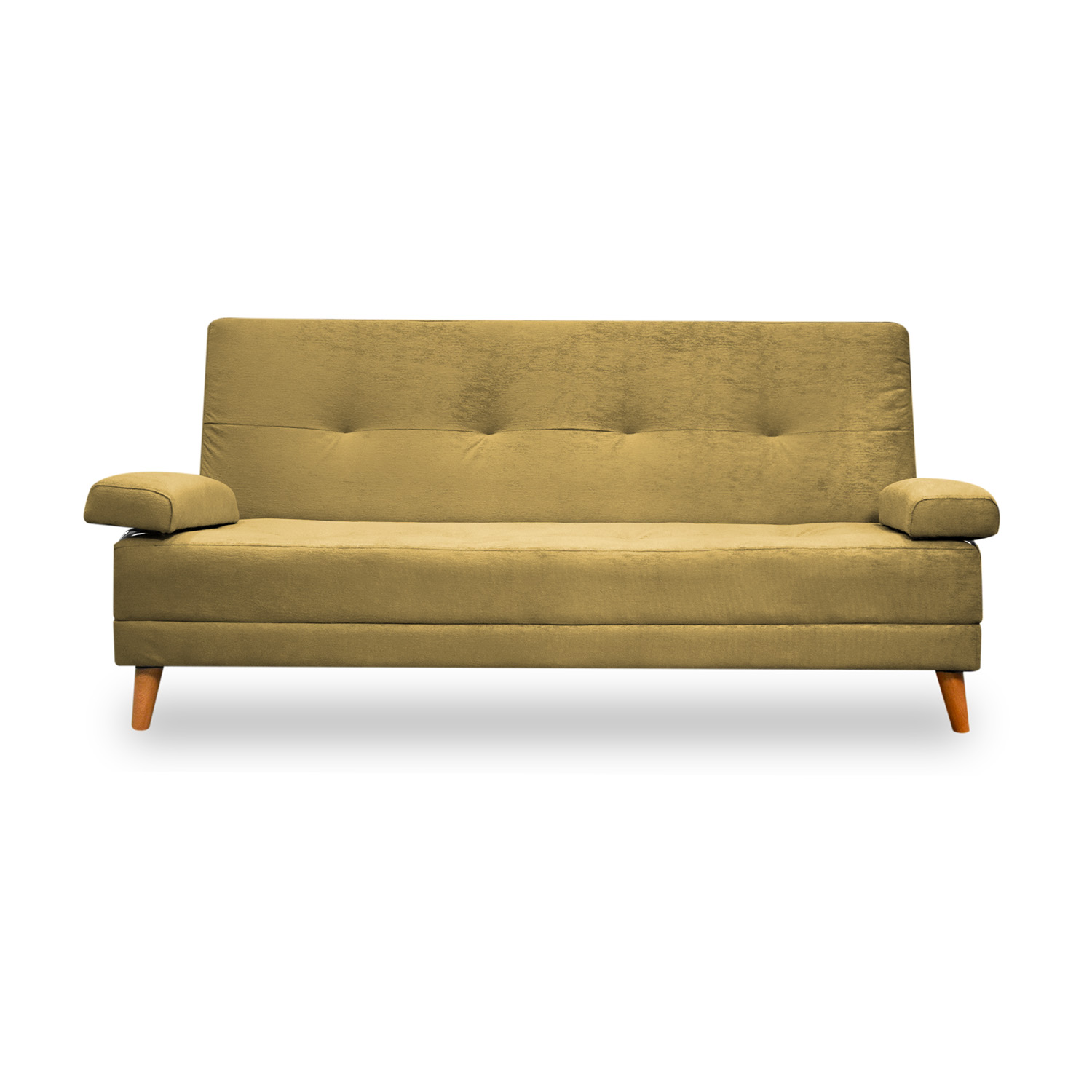 Sofacama ferrati lino beige, patas de madera - Muebles en Medellín | Sofacama