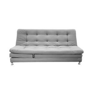 Sofacama cameron lino gris, patas metalicas - Muebles en Medellín | Sofacama