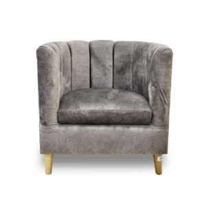 Poltrona aruba lino gris oscuro, patas de madera - Muebles en Medellín | Poltrona
