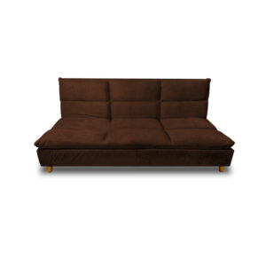 Sofacama peggy lino café, patas de madera - Muebles en Medellín | Sofacama