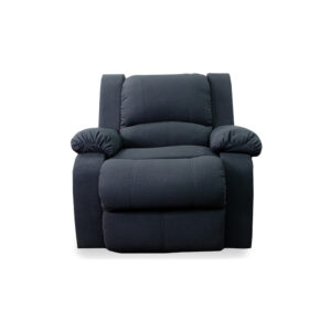 Silla reclinomatic lino negro, base metálica - Muebles en Medellín | Poltrona