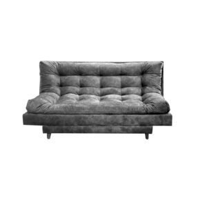 Sofacama napoles lino grafito, patas de madera - Muebles en Medellín | Sofacama
