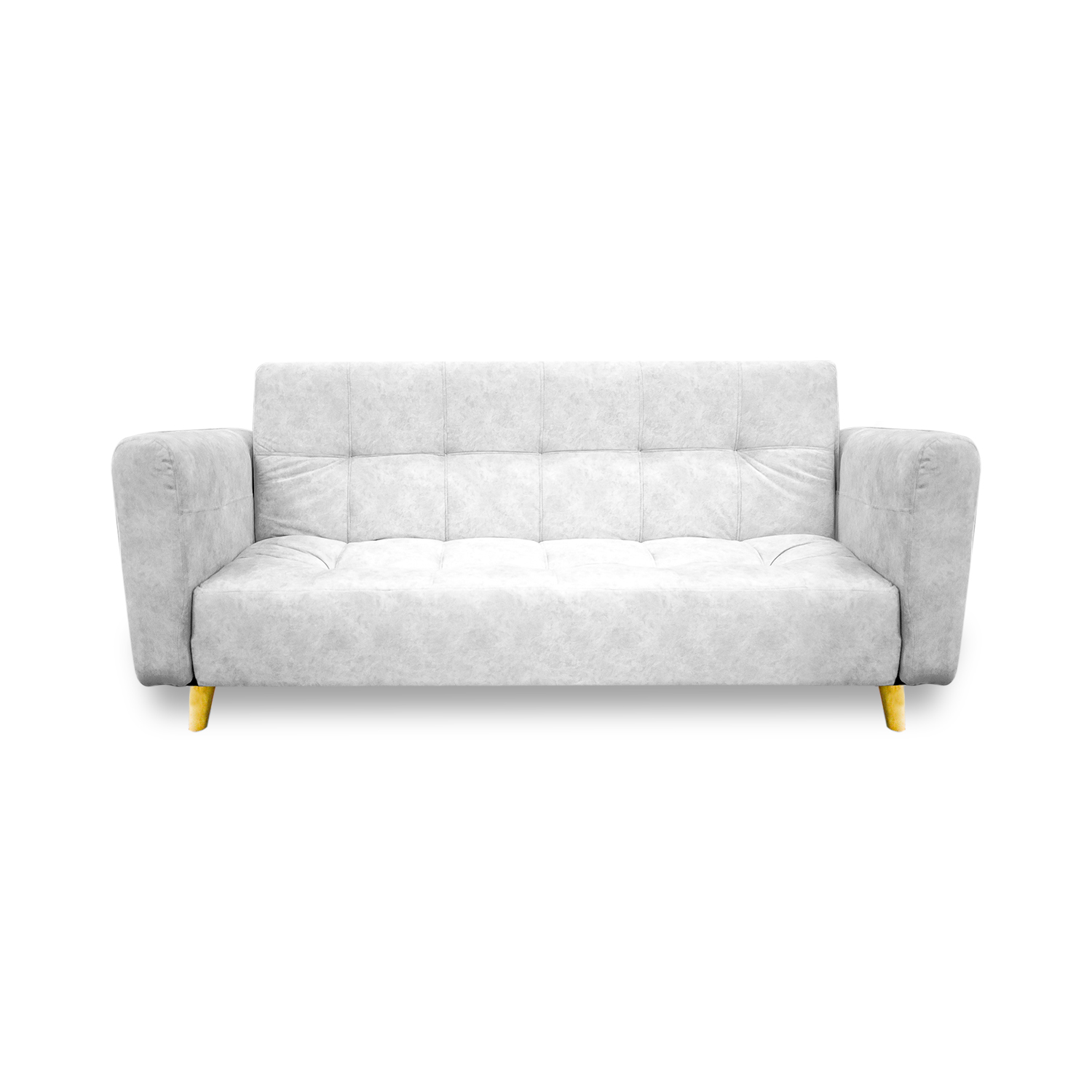 Sofacama denis lino blanco, patas de madera - Muebles en Medellín | Sofacama