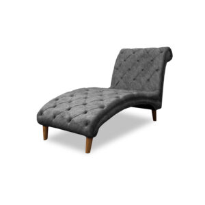 Silla divan lino gris, patas de madera - Muebles en Medellín | Poltrona