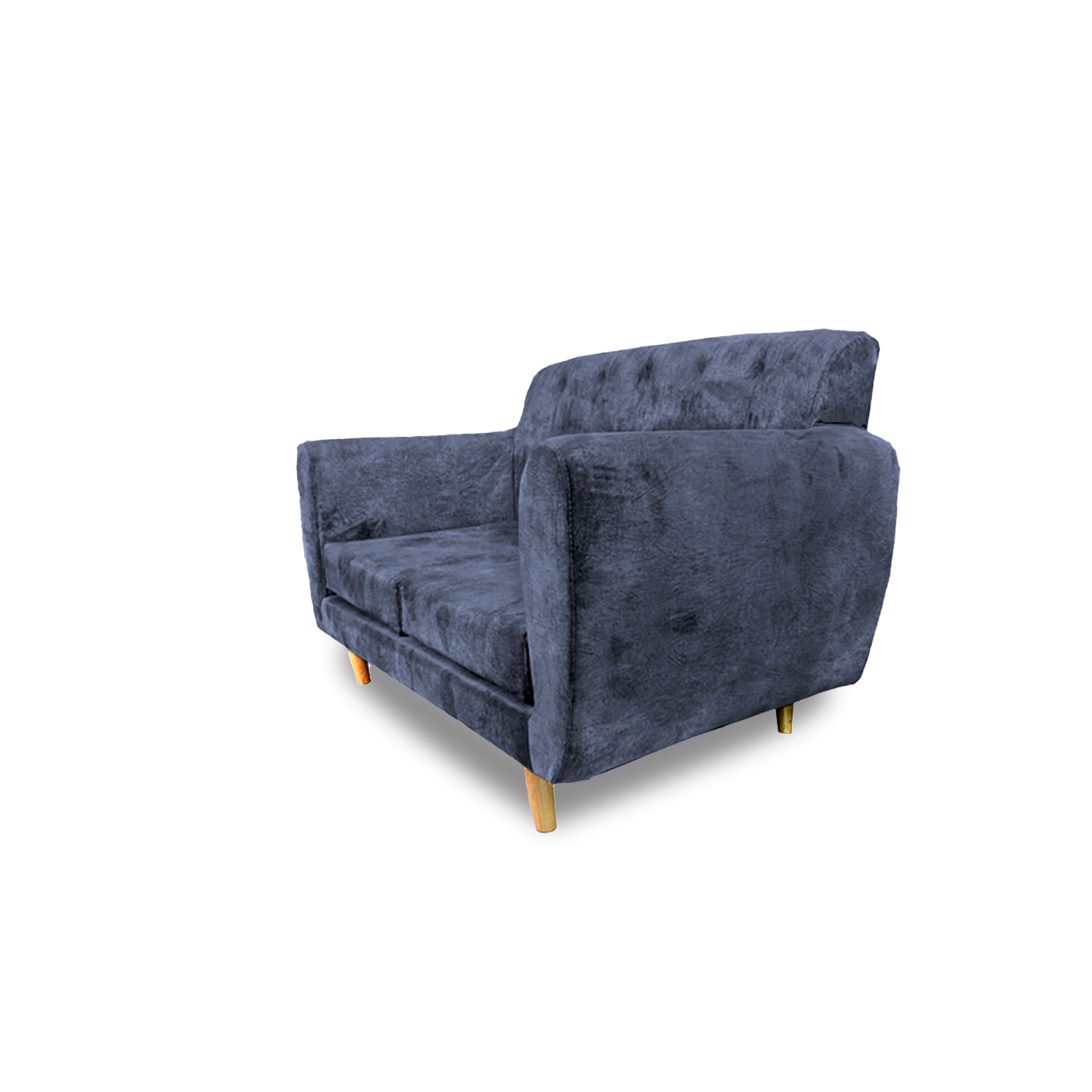 Sofa lisboa 2 puestos lino grafito c/b, patas de madera - Muebles en Medellín | Sofá