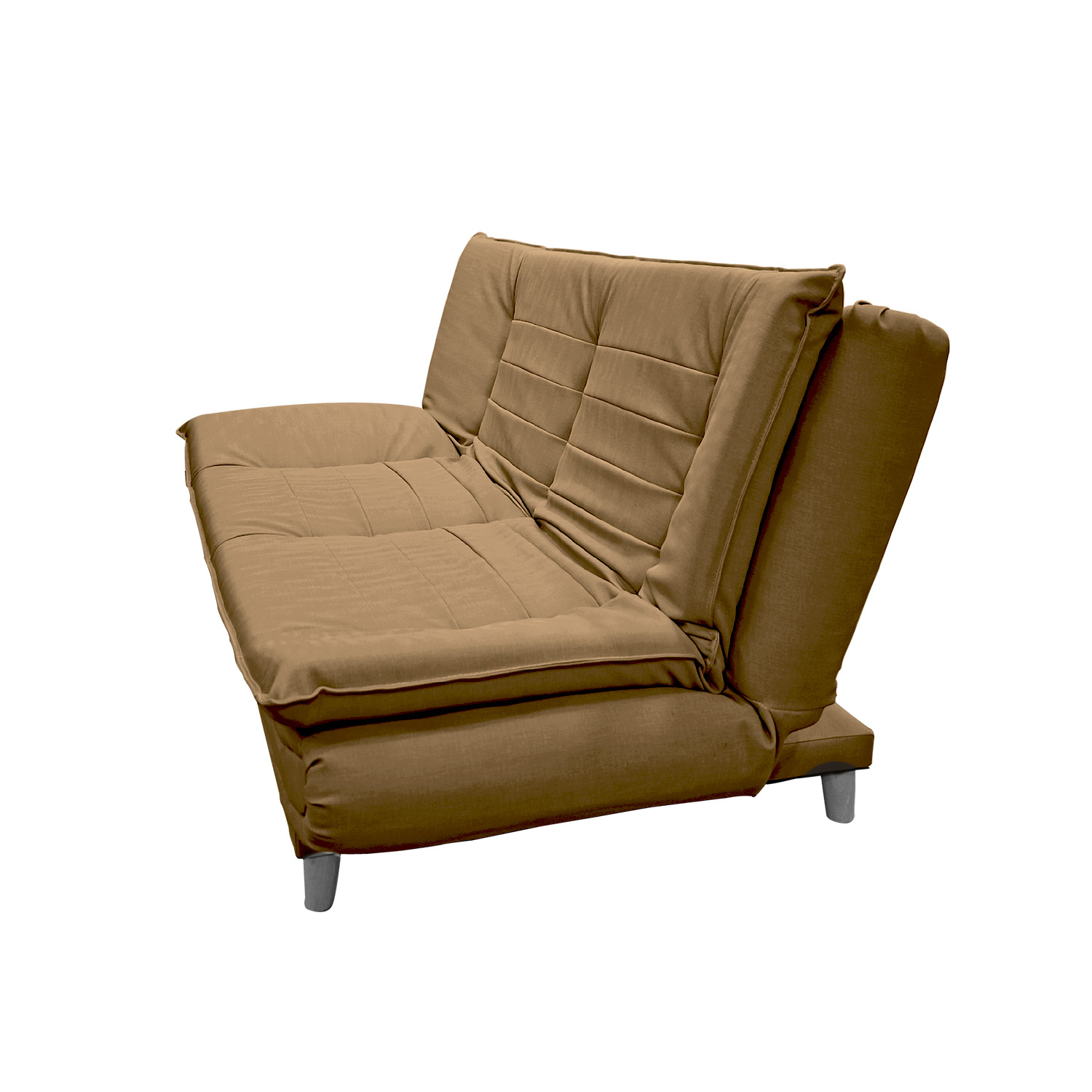 Sofacama germany sintetico cafe claro, patas de madera - Muebles en Medellín | Sofacama