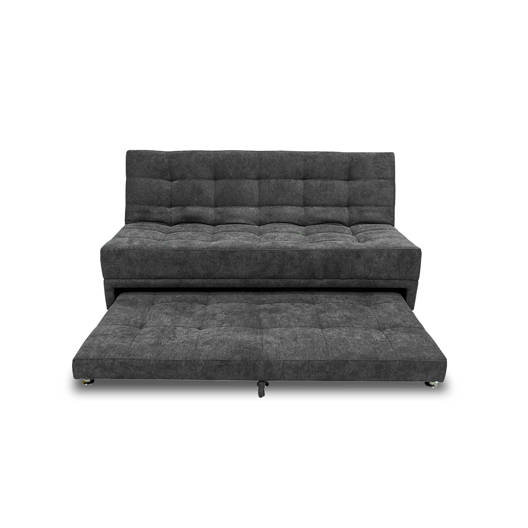 Sofacama ferreira lino gris oscuro, patas metalicas - Muebles en Medellín | Sofacama