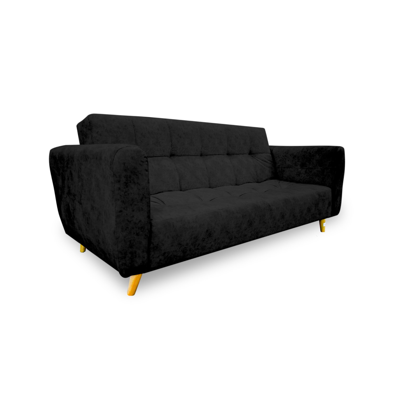 Sofacama denis lino negro, patas de madera - Muebles en Medellín | Sofacama
