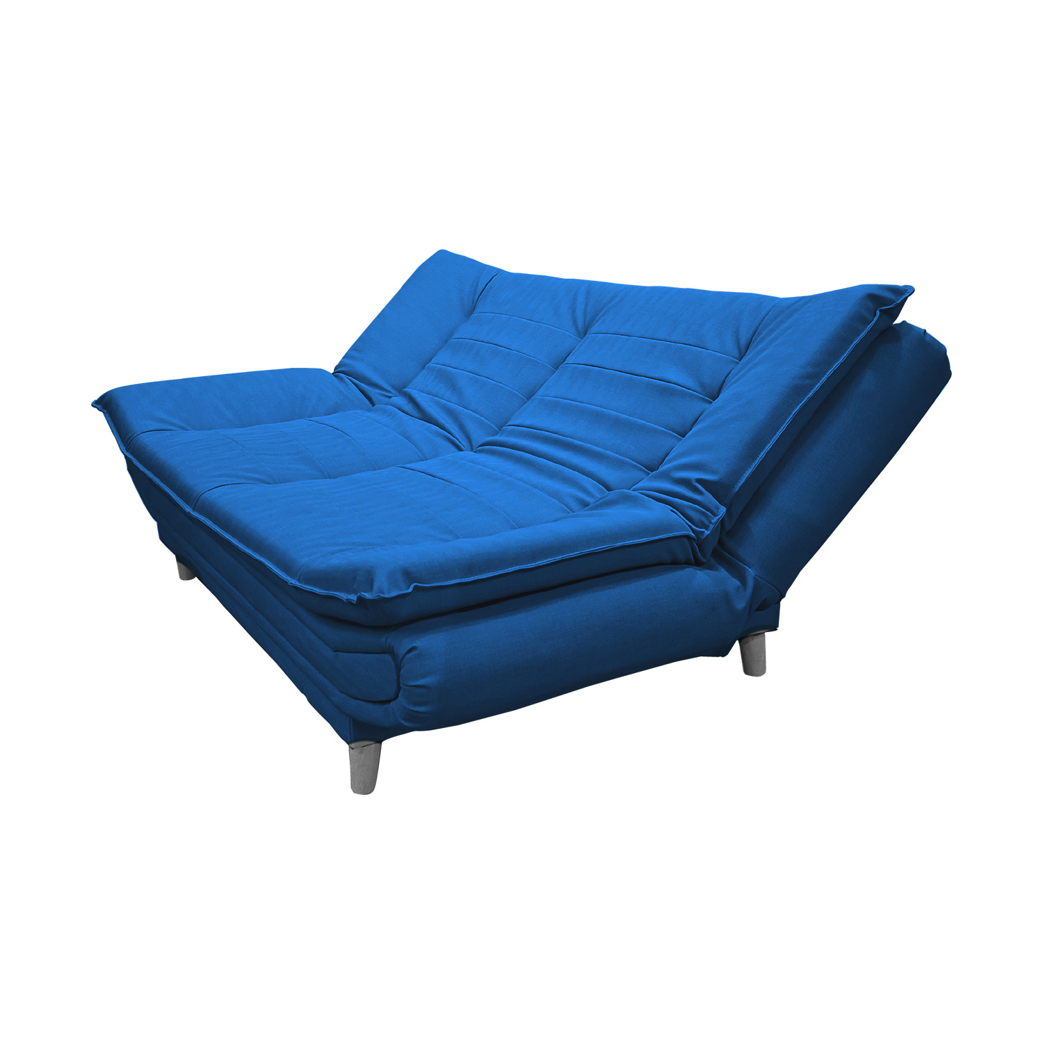Sofacama germany sintetico azul oscuro, patas de madera - Muebles en Medellín | Sofacama