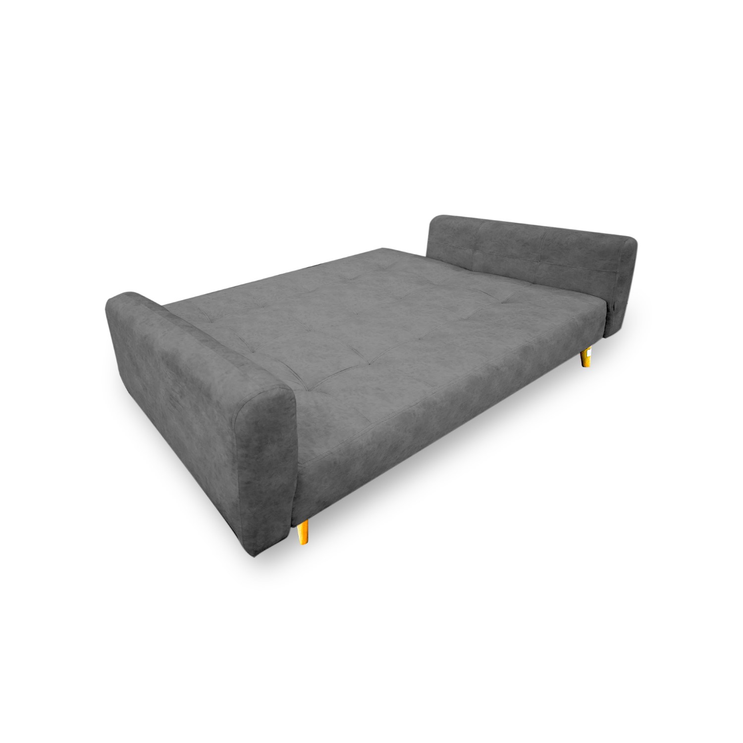 Sofacama denis lino gris, patas de madera - Muebles en Medellín | Sofacama