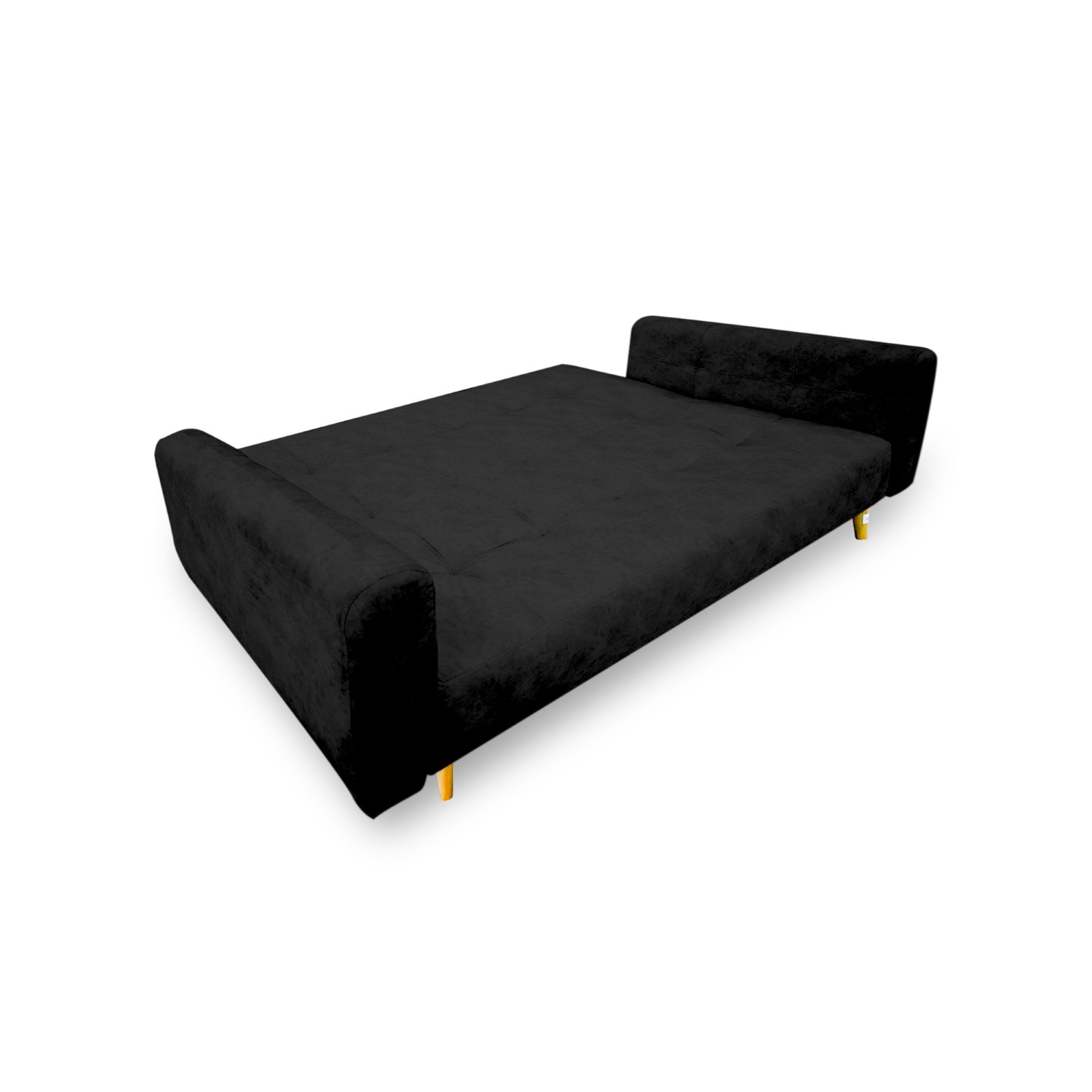 Sofacama denis lino negro, patas de madera - Muebles en Medellín | Sofacama