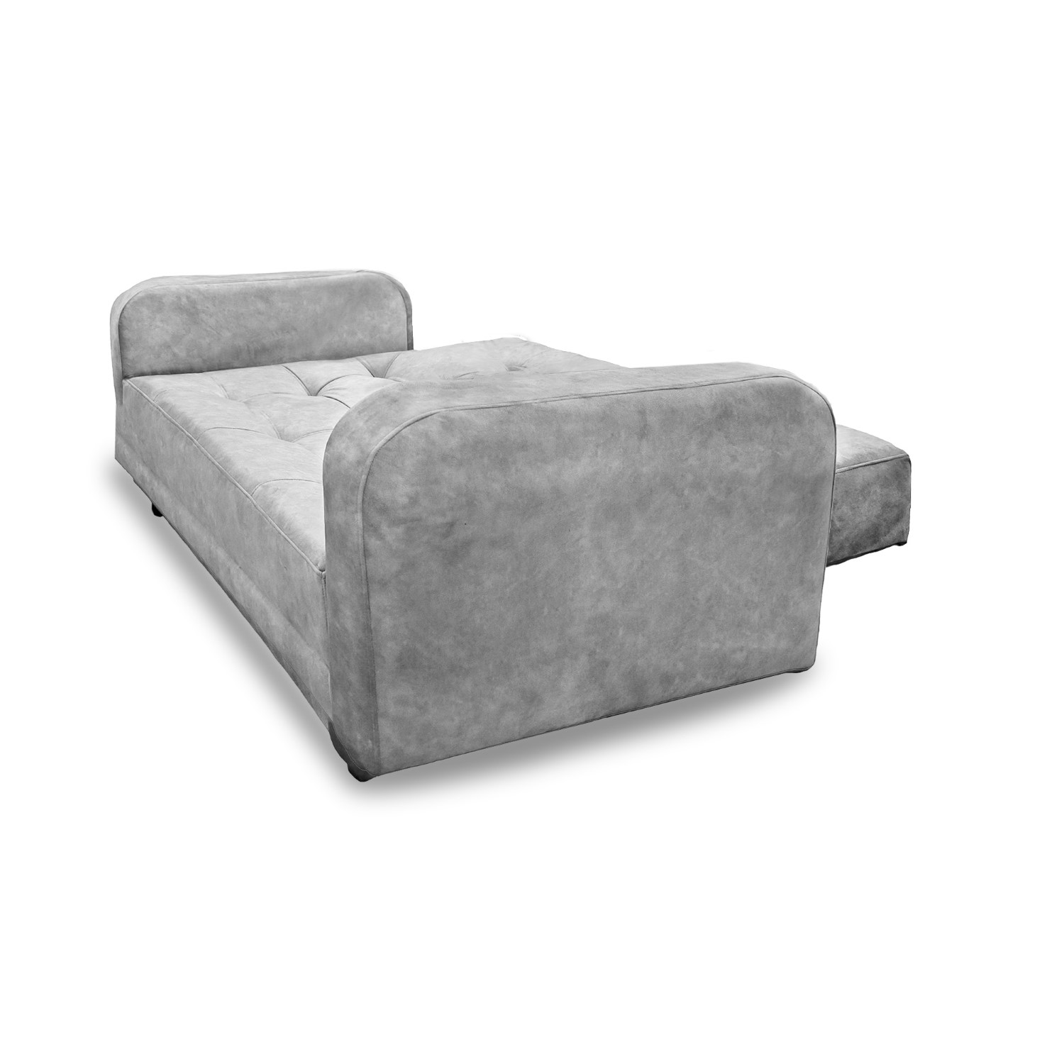 Sofacama milan lino gris, patas de madera, brazos - Muebles en Medellín | Sofacama