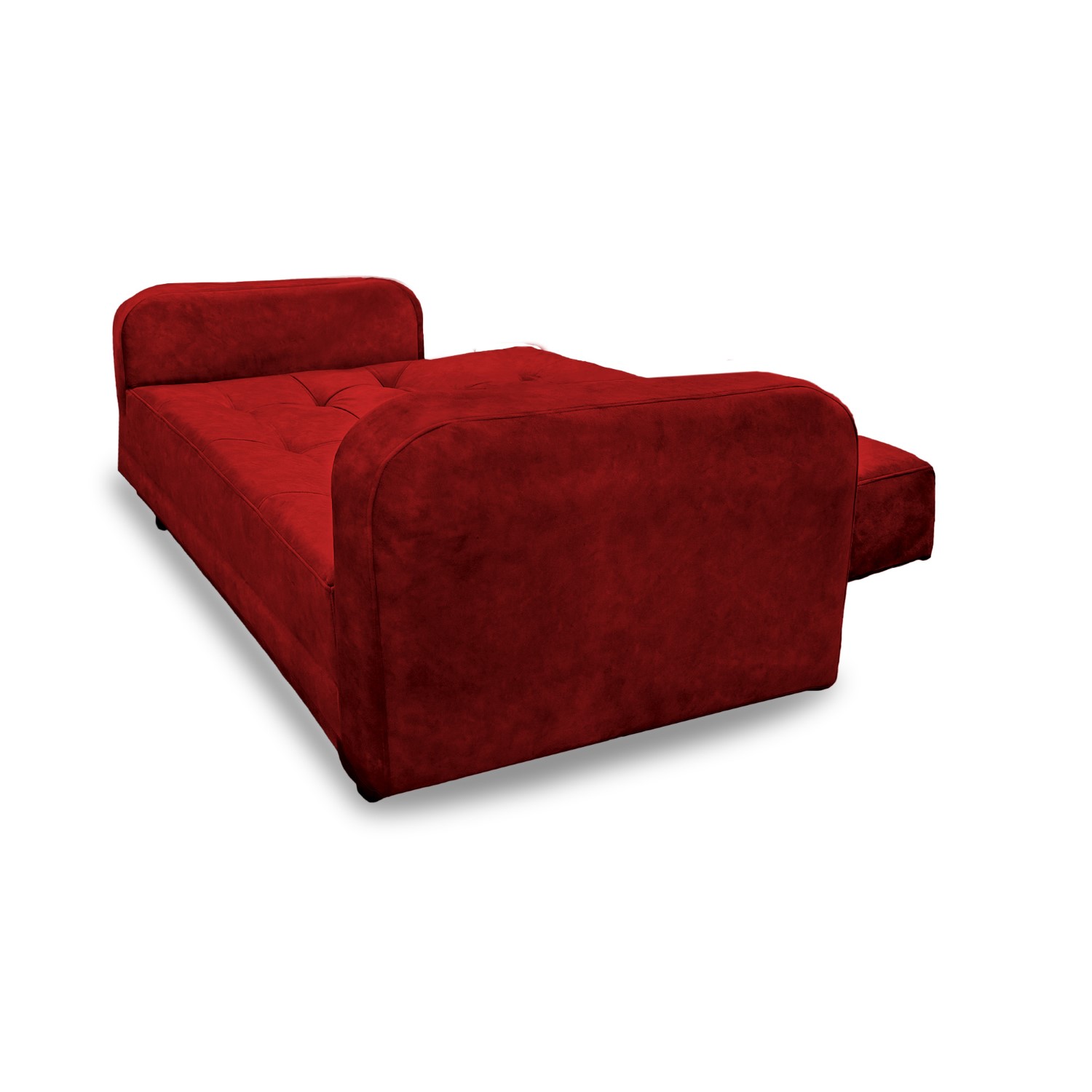 Sofacama milan lino rojo, patas de madera, brazos - Muebles en Medellín | Sofacama