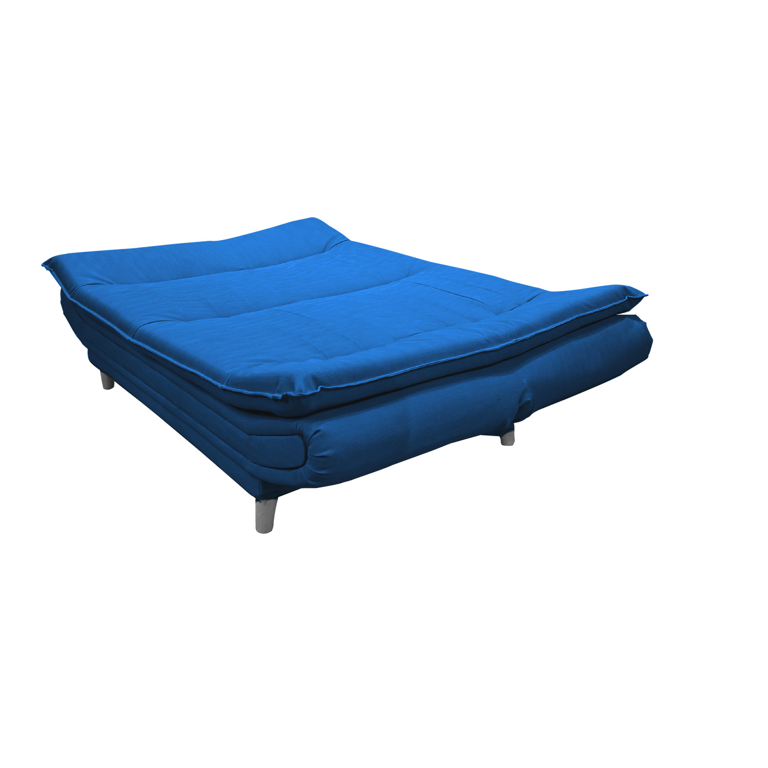 Sofacama germany sintetico azul oscuro, patas de madera - Muebles en Medellín | Sofacama