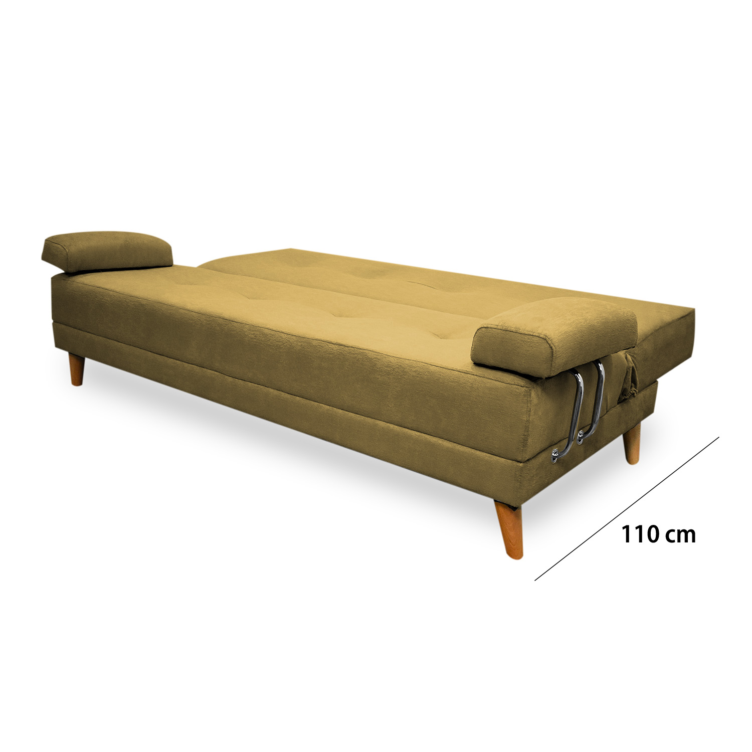 Sofacama ferrati lino beige, patas de madera - Muebles en Medellín | Sofacama