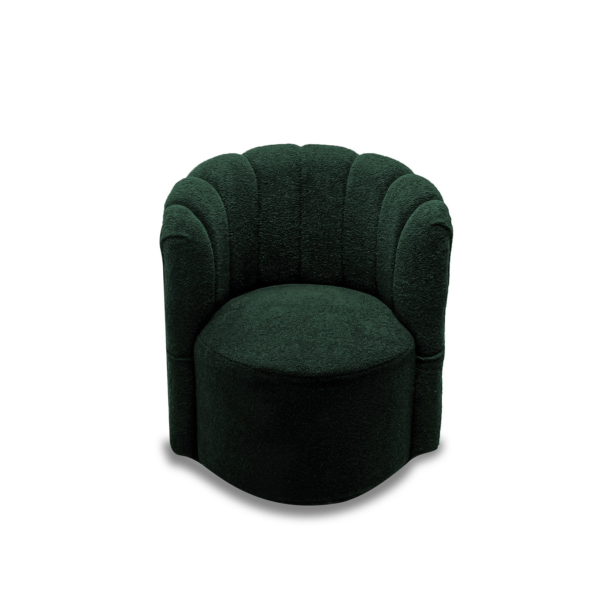 Sala curve tela ovejera verde, deslizadores - Muebles en Medellín | Sala