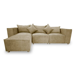 Sala modular marruecos lino beige, cojines, patas metalicas - Muebles en Medellín | Sala