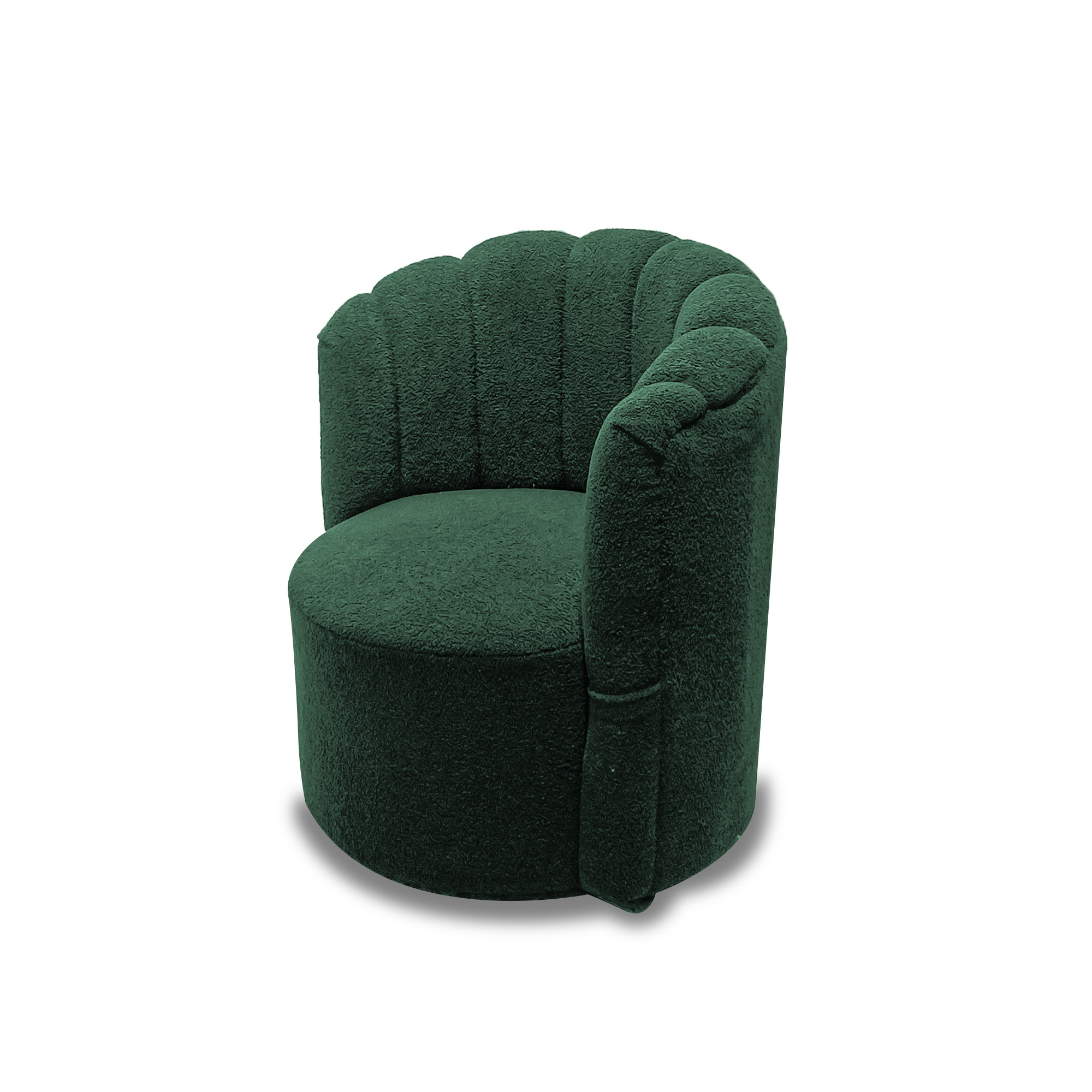 Sala curve tela ovejera verde, deslizadores - Muebles en Medellín | Sala