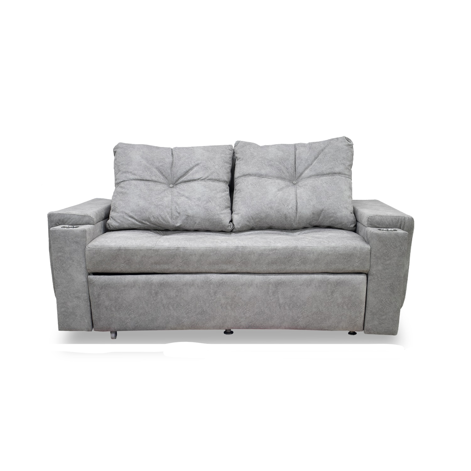 Sofacama dorian lino gris, patas metalicas - Muebles en Medellín | Sofacama