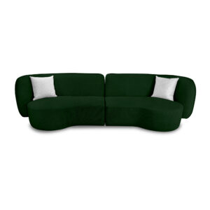Sala michigan poliéster verde, deslizadores - Muebles en Medellín | Sala