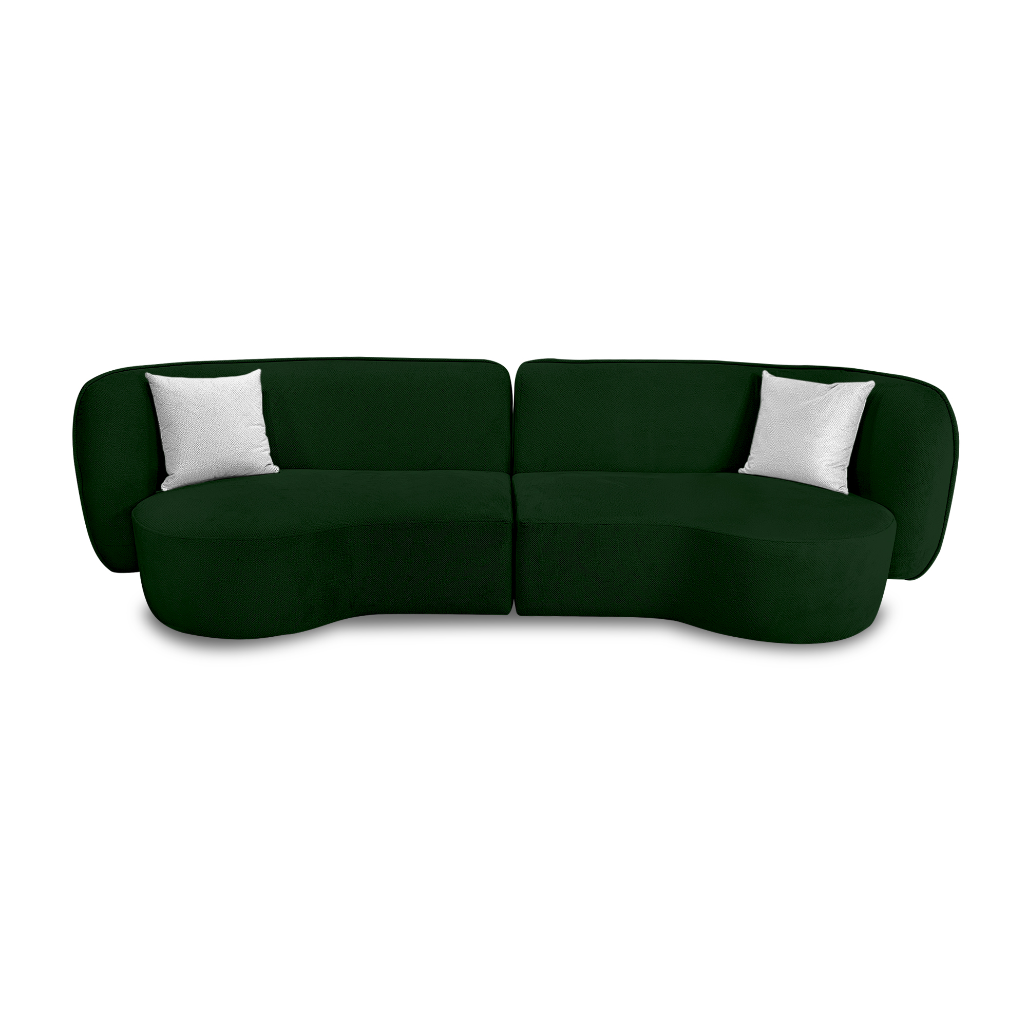 Sala michigan poliéster verde, deslizadores - Muebles en Medellín | Sala