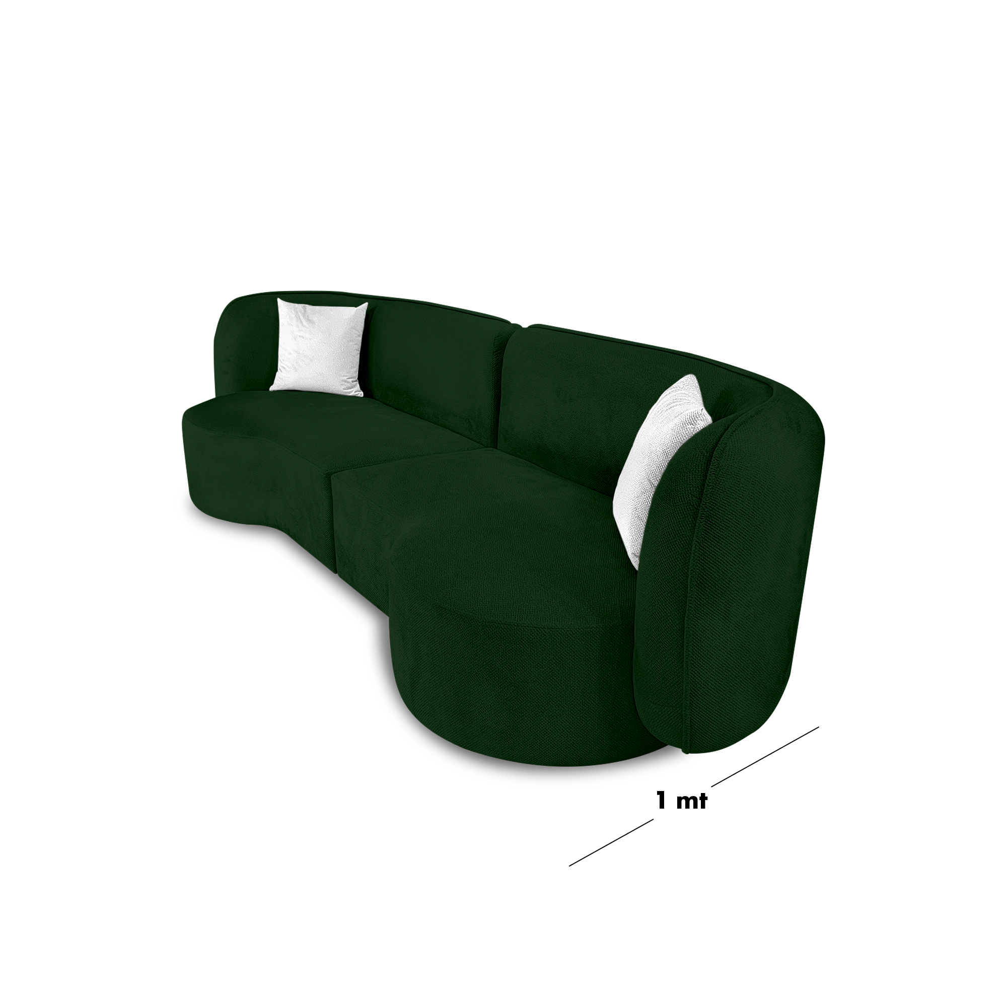 Sala michigan poliéster verde, deslizadores - Muebles en Medellín | Sala
