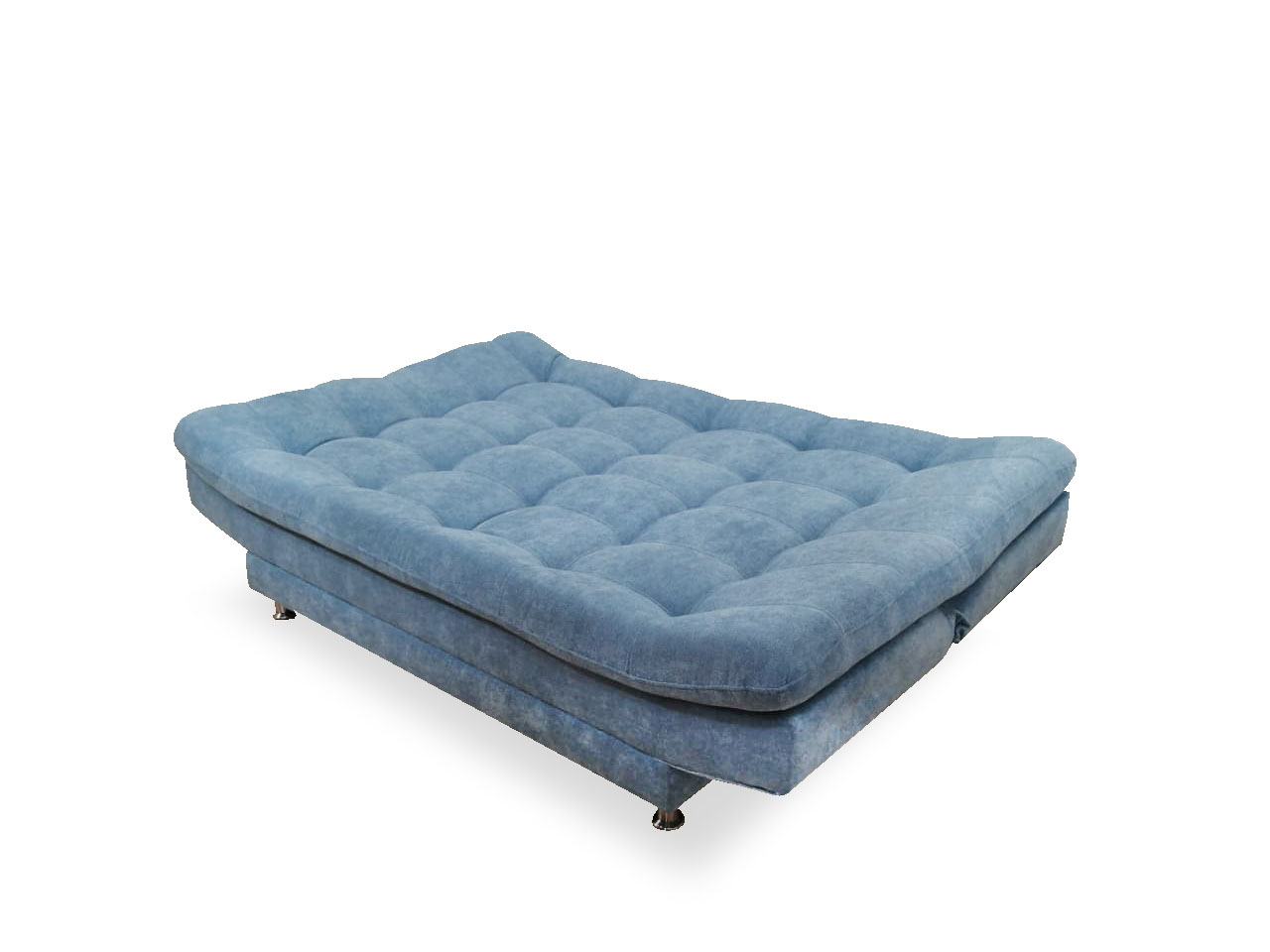 Sofacama moltochic lino azul, patas metalicas - Muebles en Medellín | Sofacama