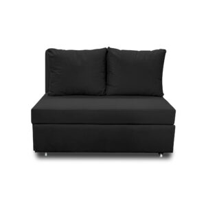 Sofacama dominic lino negro, patas de acero - Muebles en Medellín | Sofacama
