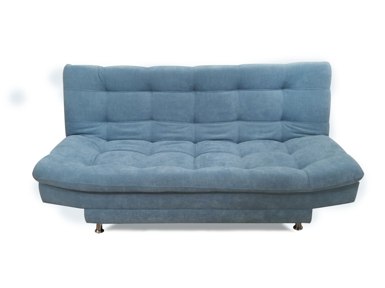 Sofacama moltochic lino azul, patas metalicas - Muebles en Medellín | Sofacama