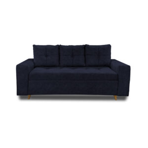 Sofa dubai lino grafito, patas de madera - Muebles en Medellín | Sofá