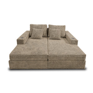 Sofá hermes tela premium beige, deslizadores - Muebles en Medellín | Sofá