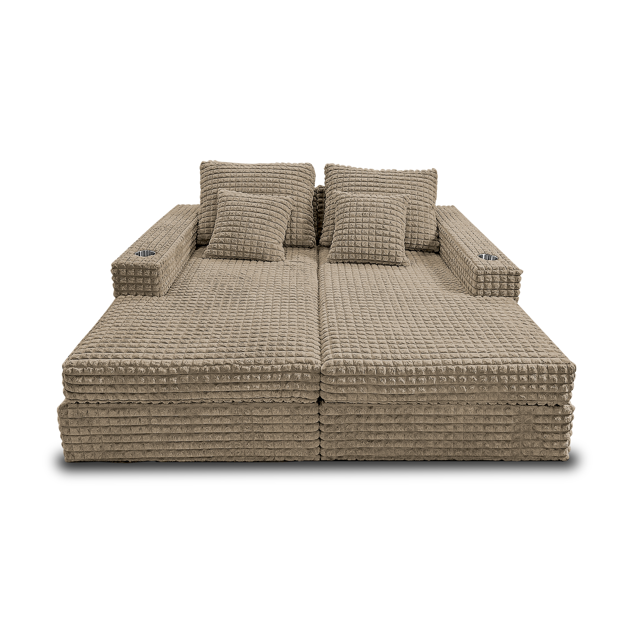 Sofá hermes tela premium beige, deslizadores - Muebles en Medellín | Sofá