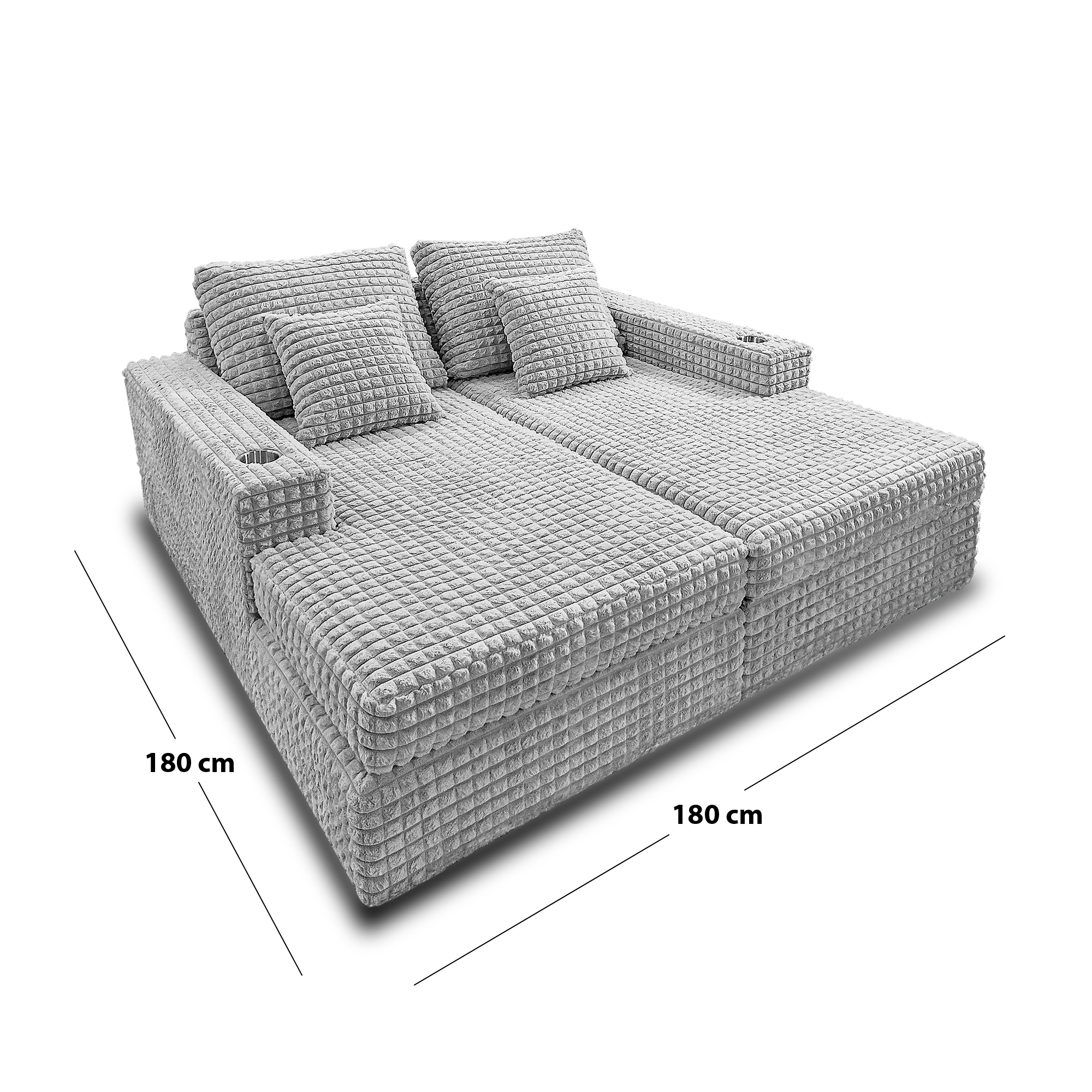 Sofá hermes tela premium gris, deslizadores - Muebles en Medellín | Sofá