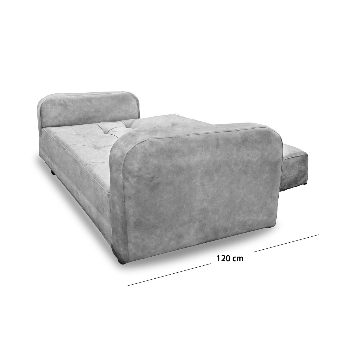 Sofacama milan lino gris, patas de madera, brazos - Muebles en Medellín | Sofacama