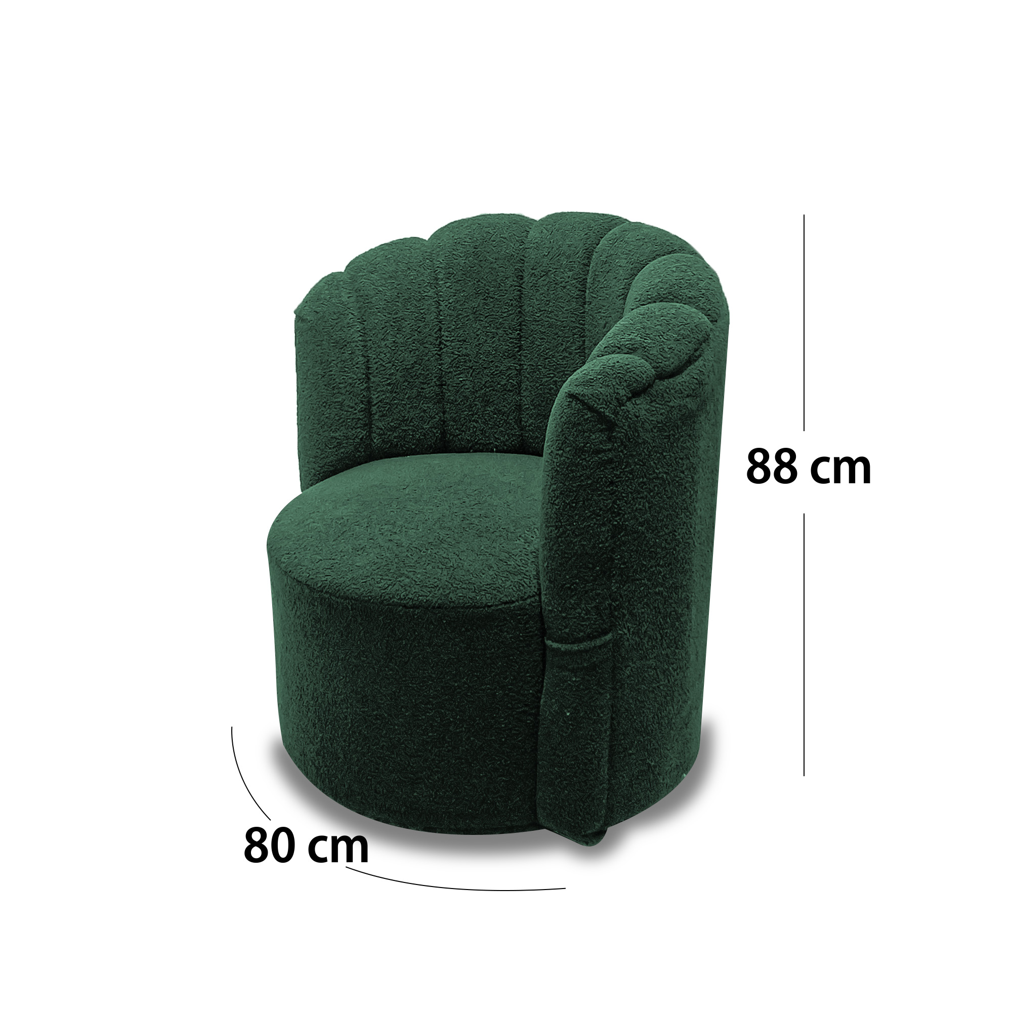 Sala curve tela ovejera verde, deslizadores - Muebles en Medellín | Sala