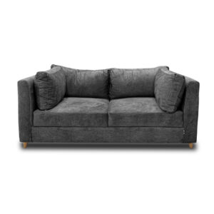Sofa nakano lino gris, patas de madera - Muebles en Medellín | Sofá