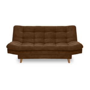 Sofacama moltochic lino chocolate, patas de madera - Muebles en Medellín | Sofacama