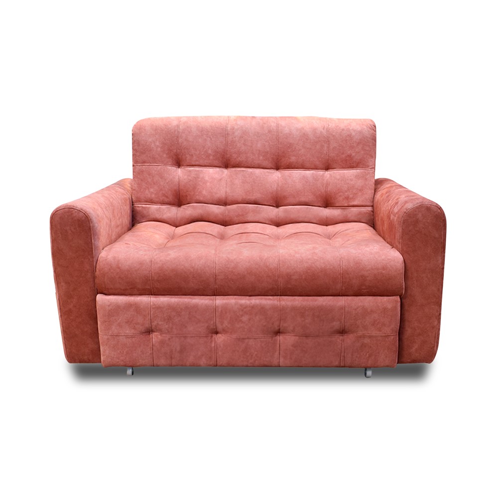 Sofacama roma poliéster palo de rosa, patas de acero - Muebles en Medellín | Sofacama
